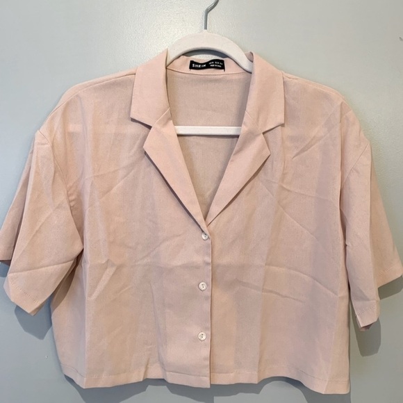 Cropped drop shoulder cropped blouse - Picture 3 of 7